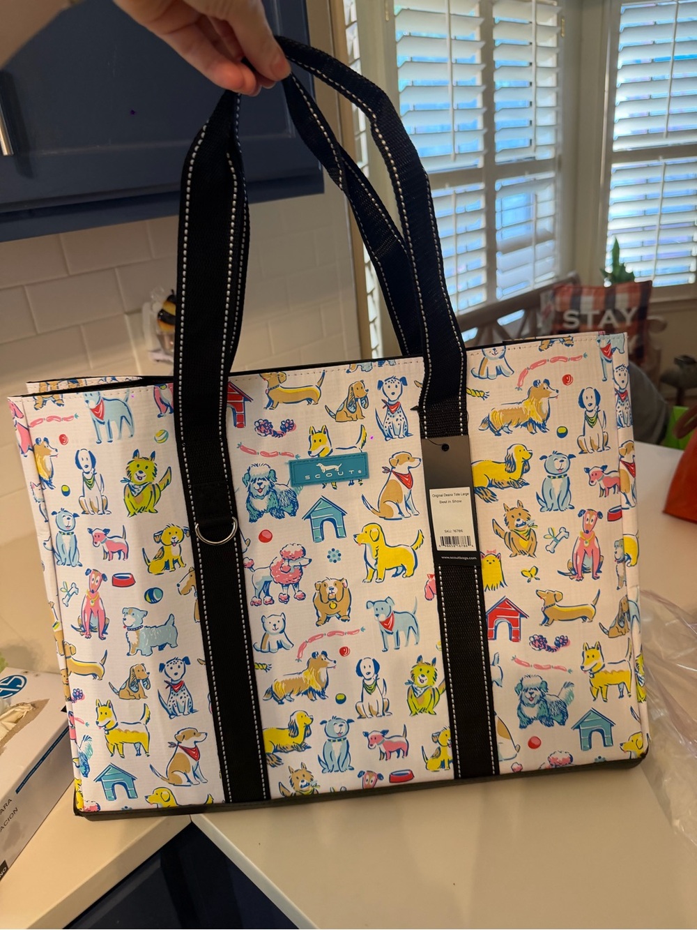 Scout Large Dog Print Tote Bag